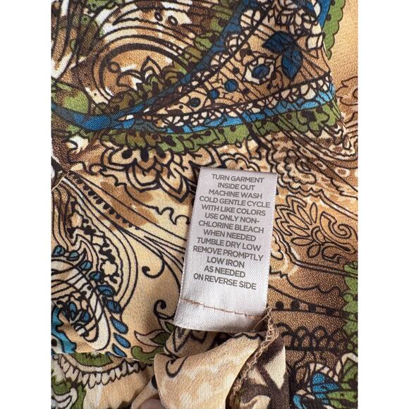 Avenue Women's Paisley Tunic Top Crinkle Pleat Size 22/24 Boho Grunge Peasant - Picture 7 of 7